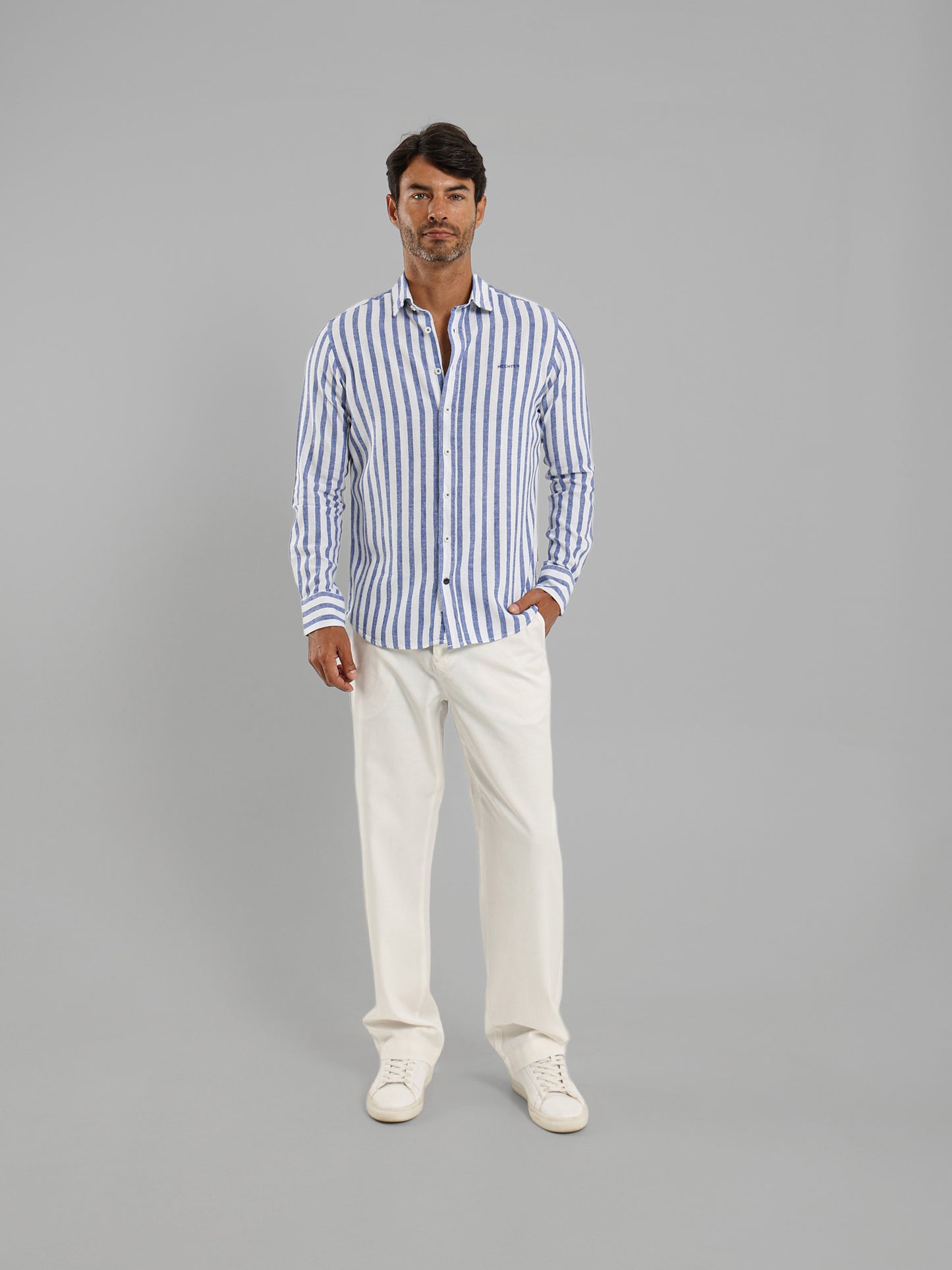 Wide Stripe Long Sleeve Shirt