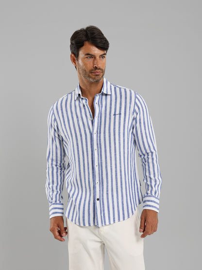 Wide Stripe Long Sleeve Shirt