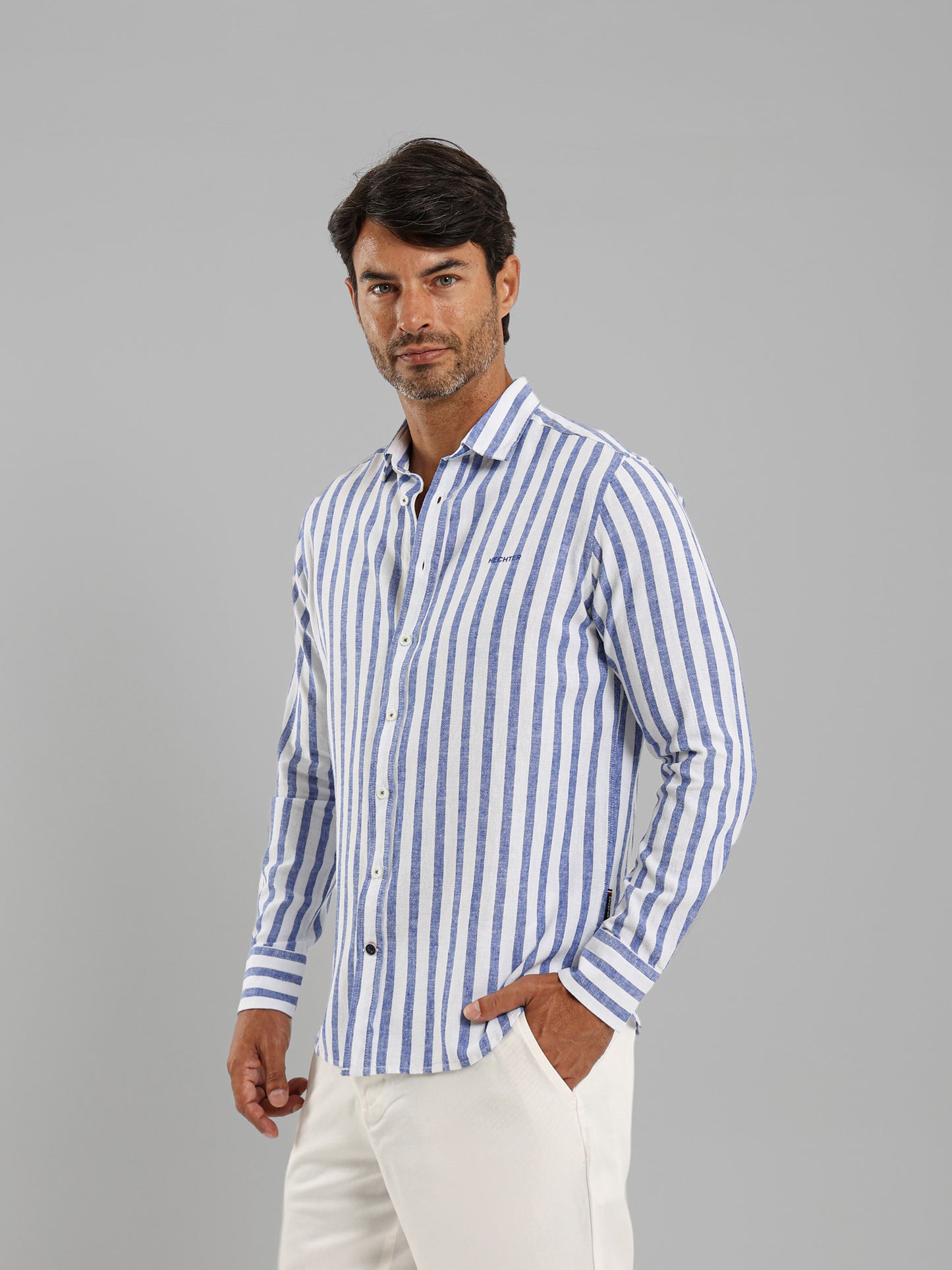 Wide Stripe Long Sleeve Shirt