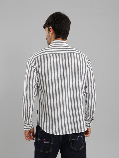 Wide Stripe Long Sleeve Shirt