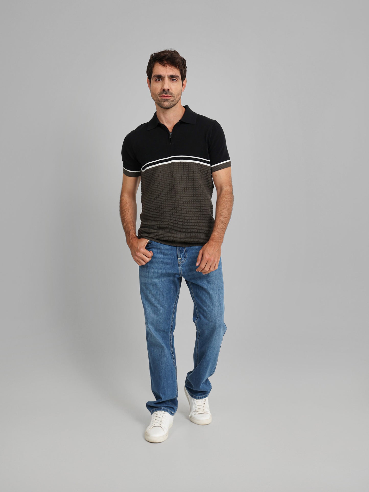Zipper Polo Knitwear