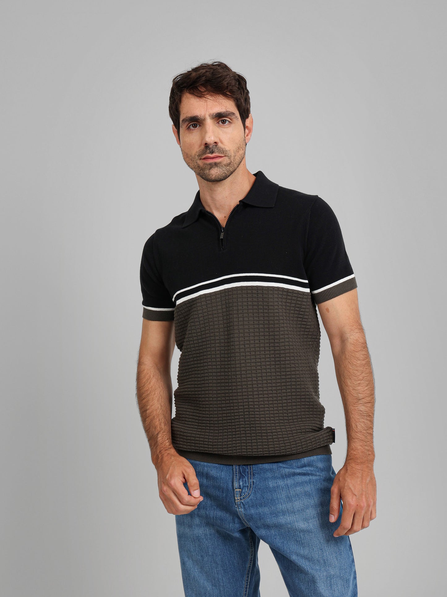 Zipper Polo Knitwear
