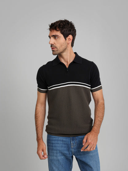 Zipper Polo Knitwear
