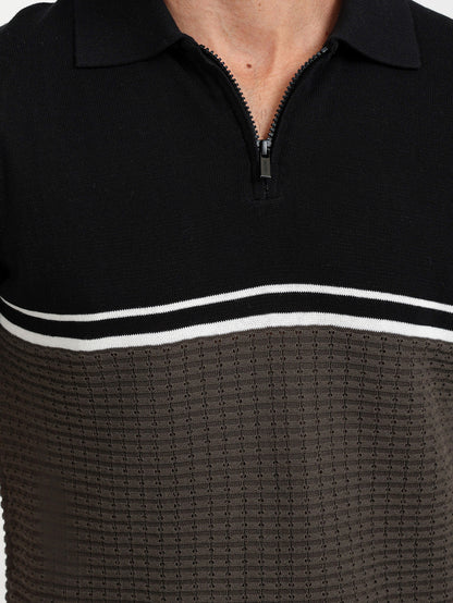 Zipper Polo Knitwear