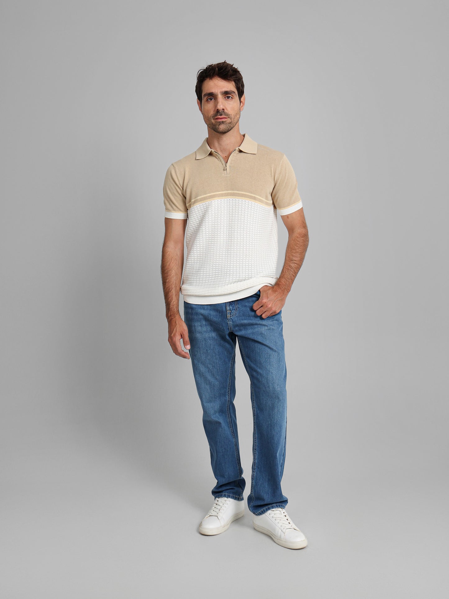 Zipper Polo Knitwear