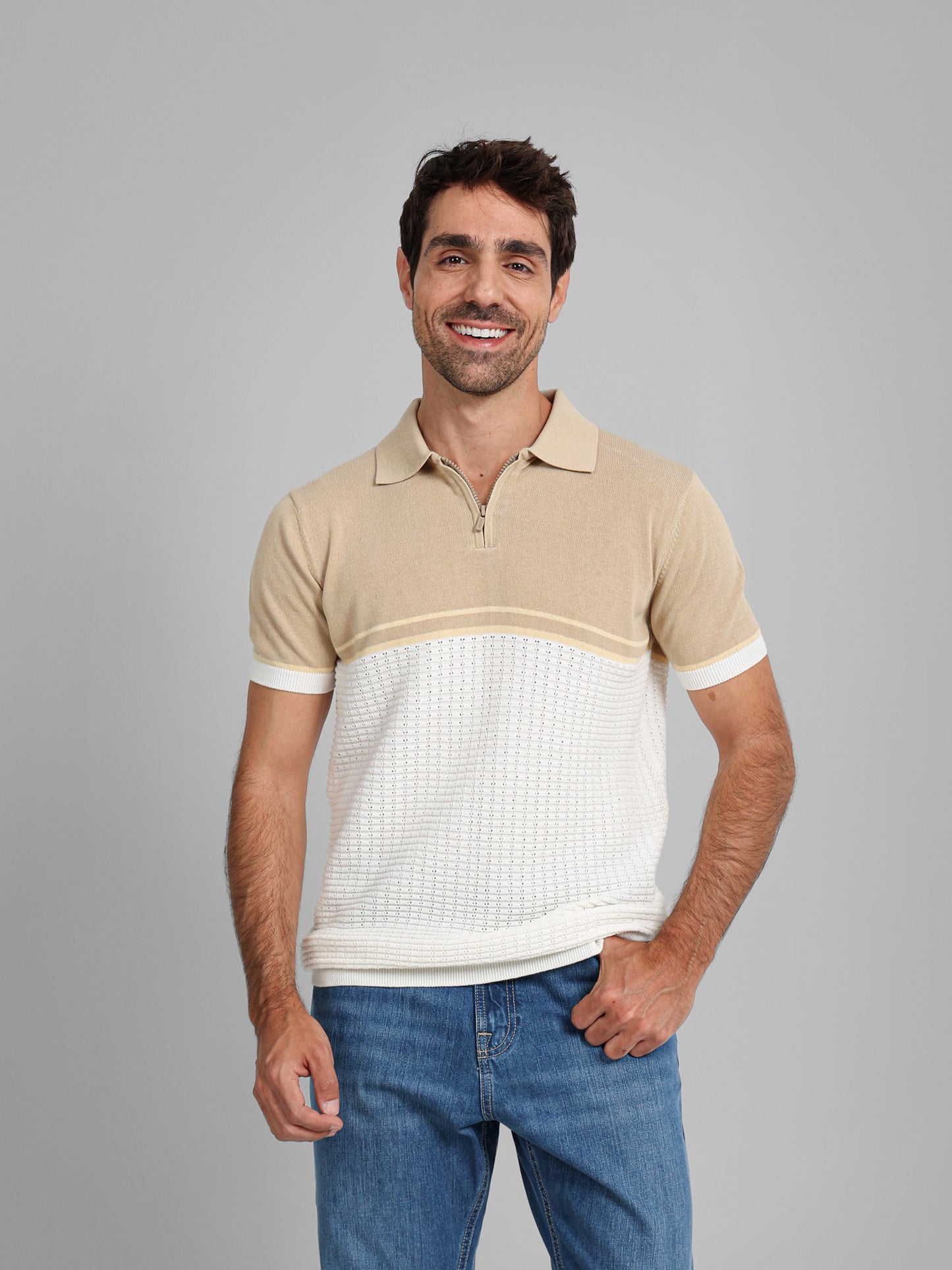 Zipper Polo Knitwear