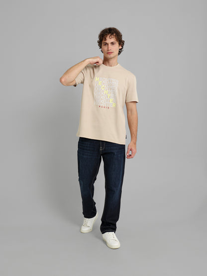Round Neck Logo Print T-Shirt