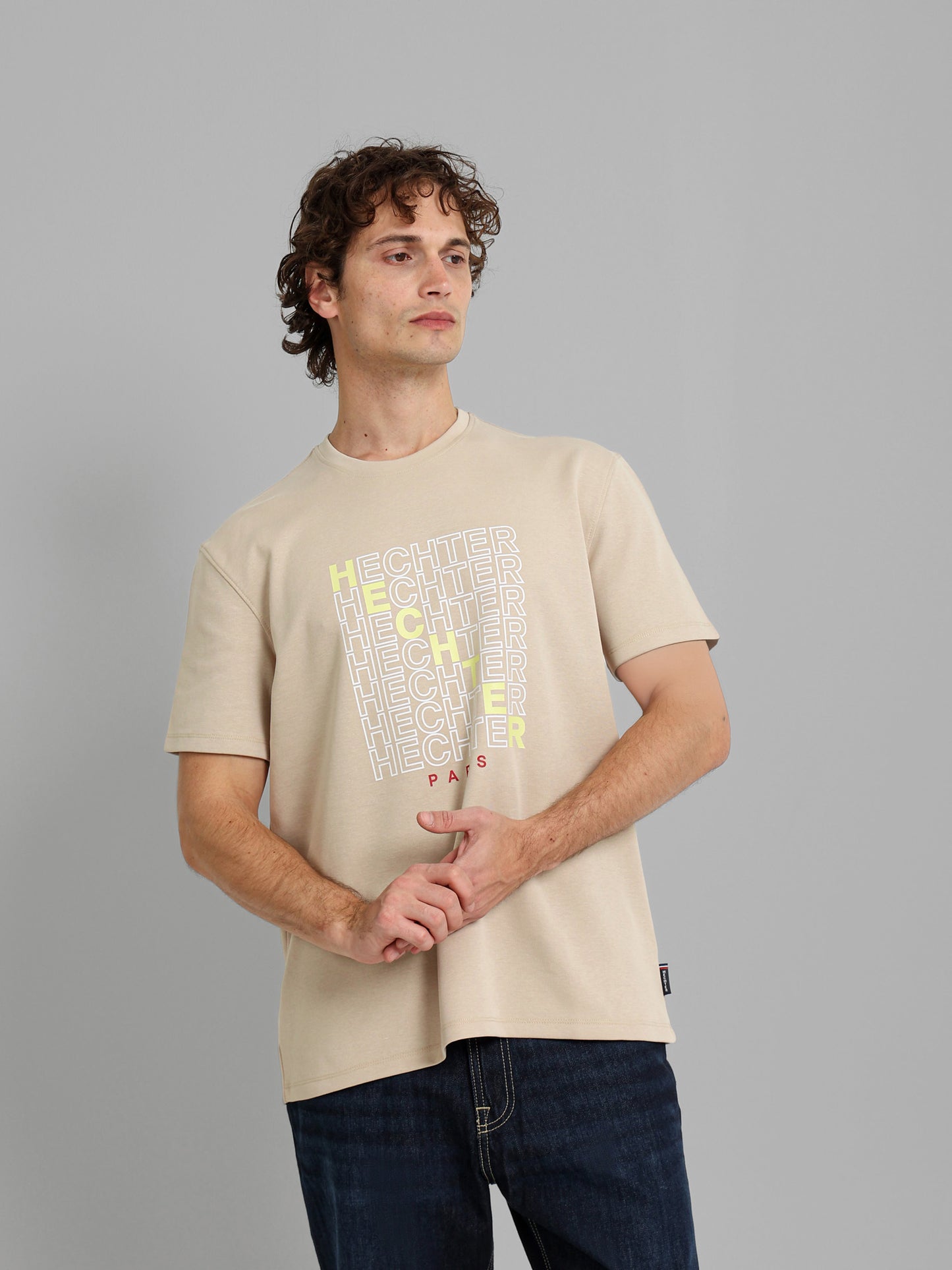 Round Neck Logo Print T-Shirt