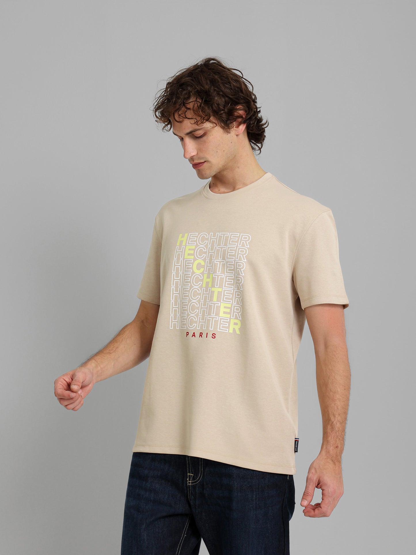 Round Neck Logo Print T-Shirt