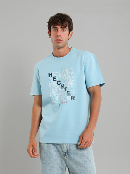 Round Neck Logo Print T-Shirt