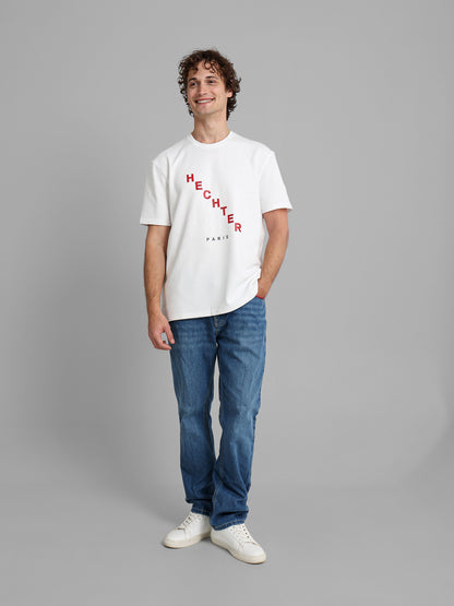 Round Neck Logo Print T-Shirt