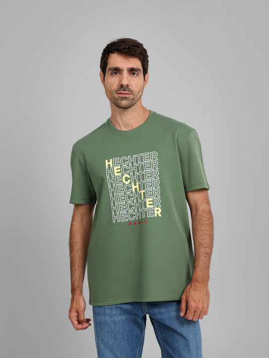 Round Neck Logo Print T-Shirt