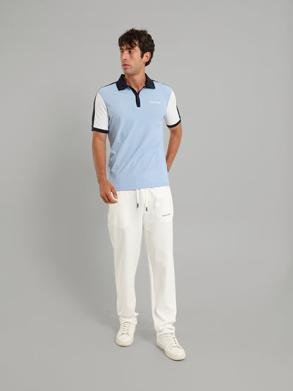 Button Collar Relaxed Fit Polo Shirt