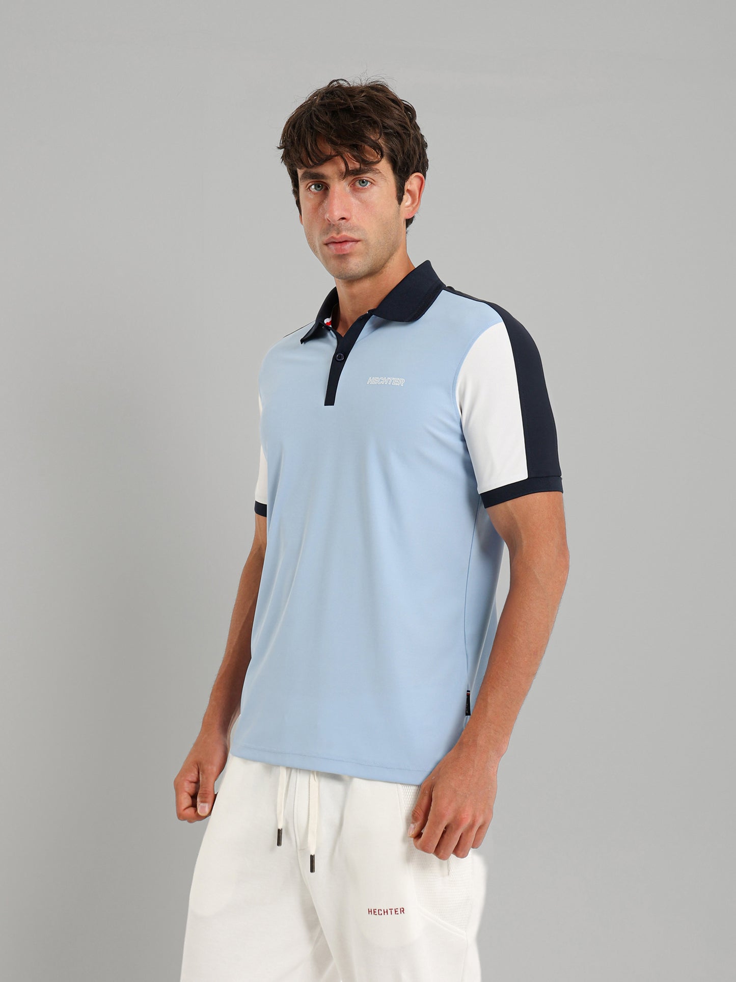 Button Collar Relaxed Fit Polo Shirt