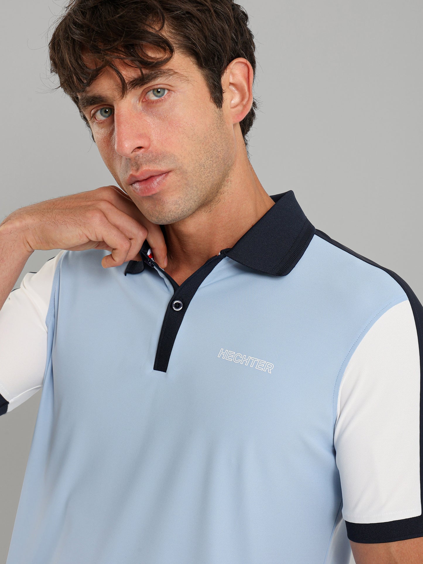 Button Collar Relaxed Fit Polo Shirt