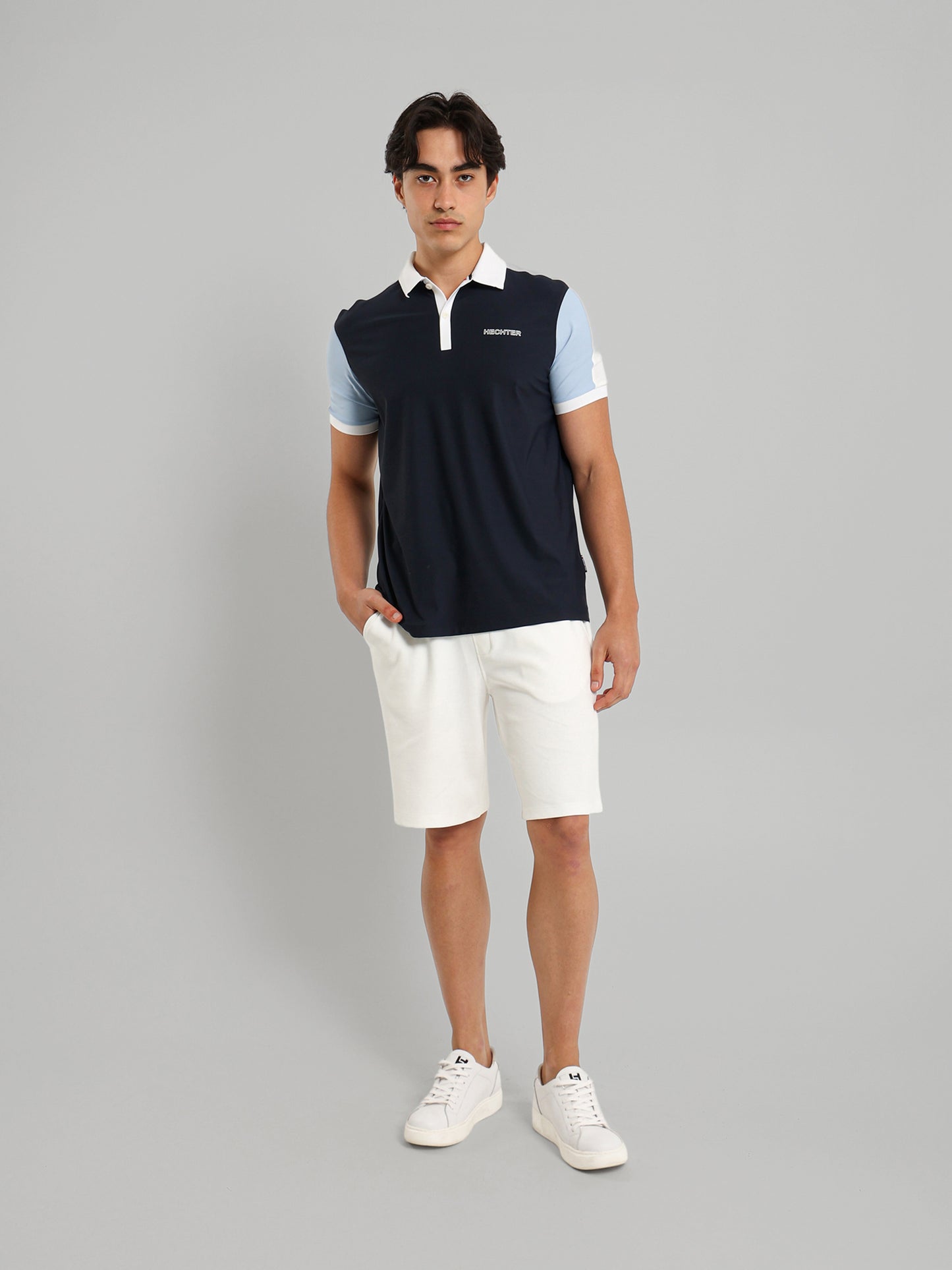 Button Collar Relaxed Fit Polo Shirt