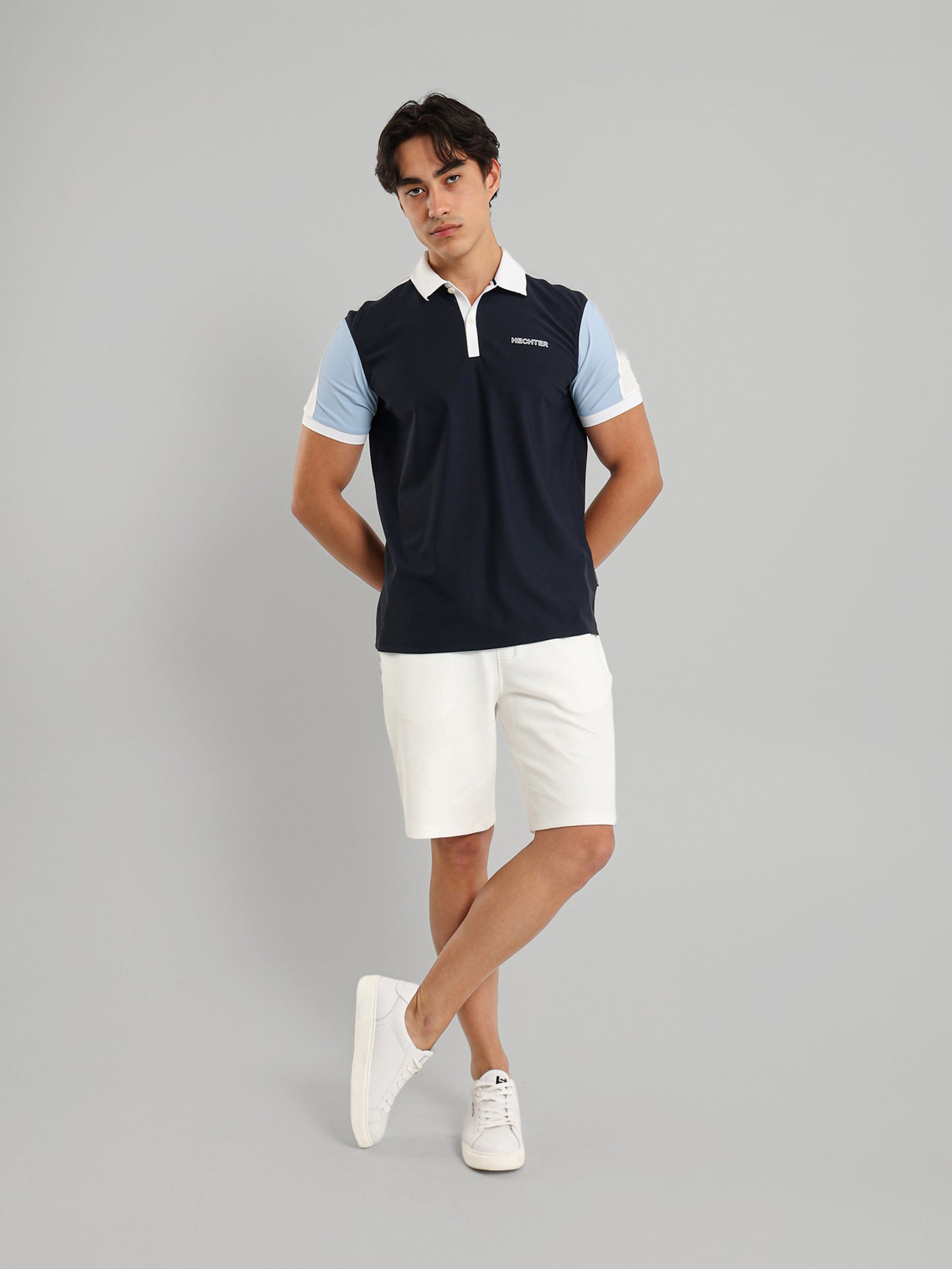 Button Collar Relaxed Fit Polo Shirt