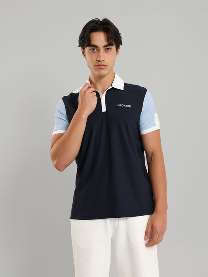 Button Collar Relaxed Fit Polo Shirt