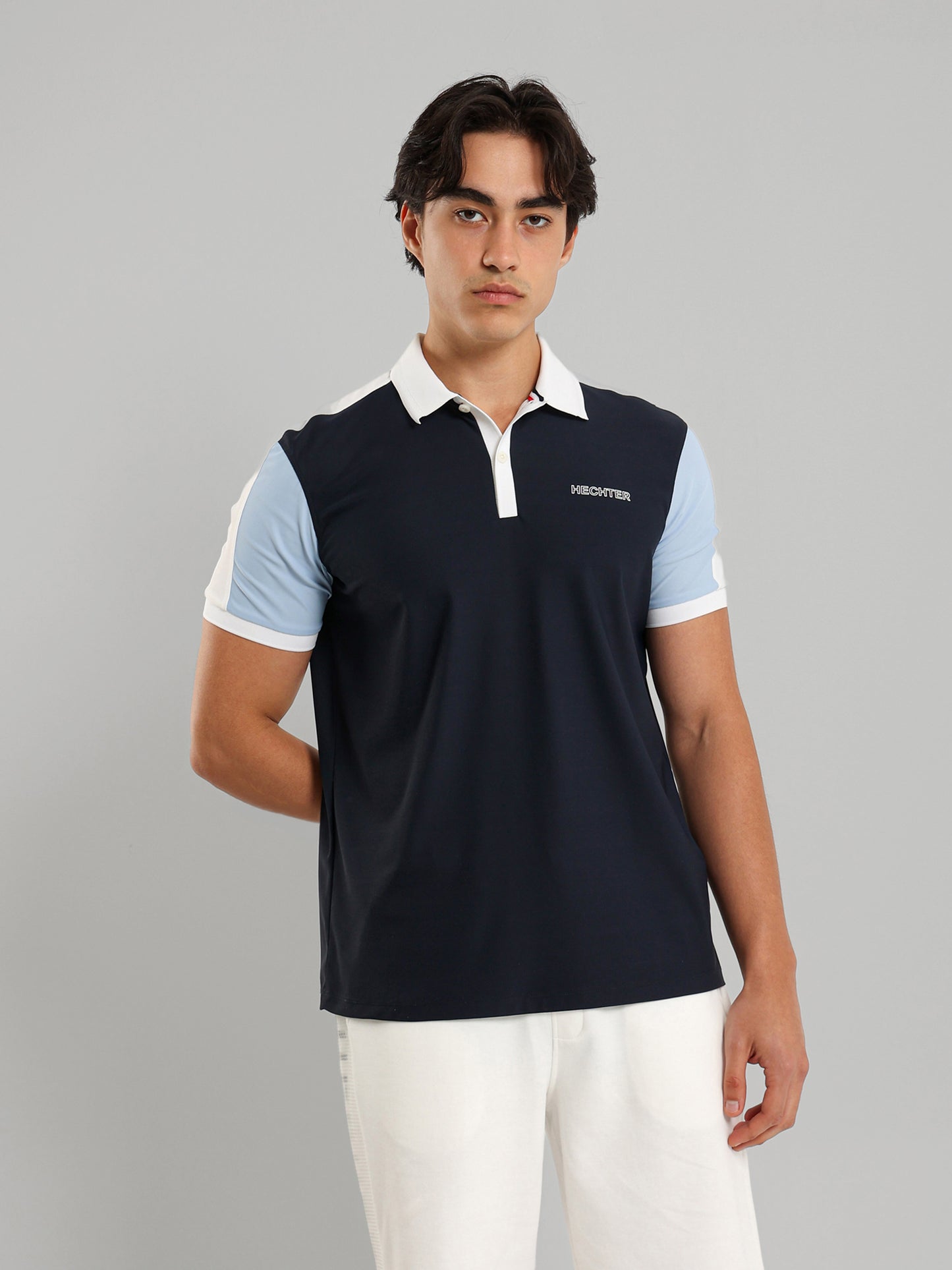 Button Collar Relaxed Fit Polo Shirt