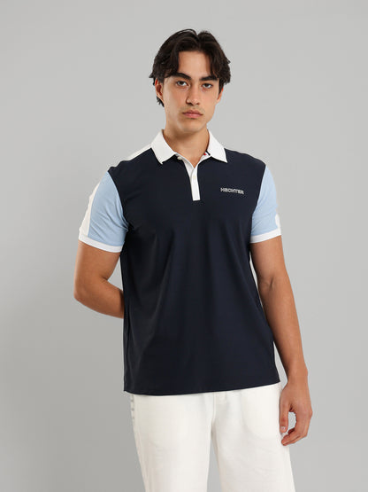 Button Collar Relaxed Fit Polo Shirt
