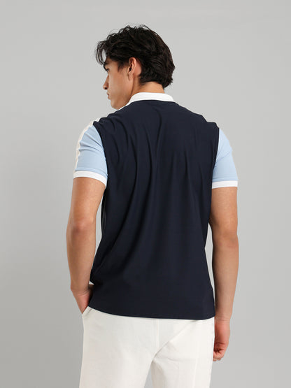 Button Collar Relaxed Fit Polo Shirt