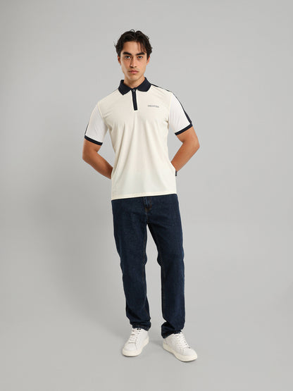 Button Collar Relaxed Fit Polo Shirt
