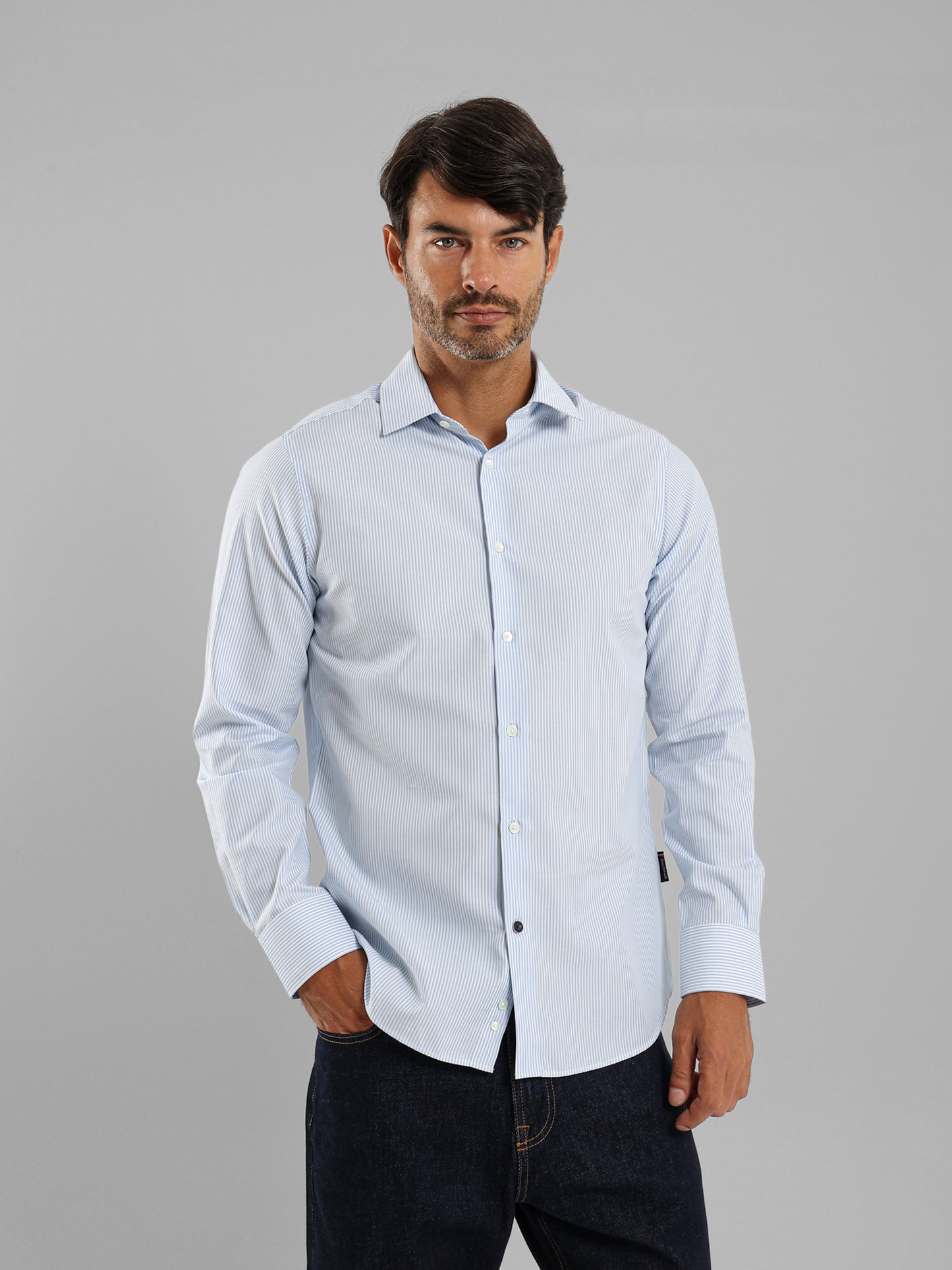 Thin Striped Long Sleeves Shirt