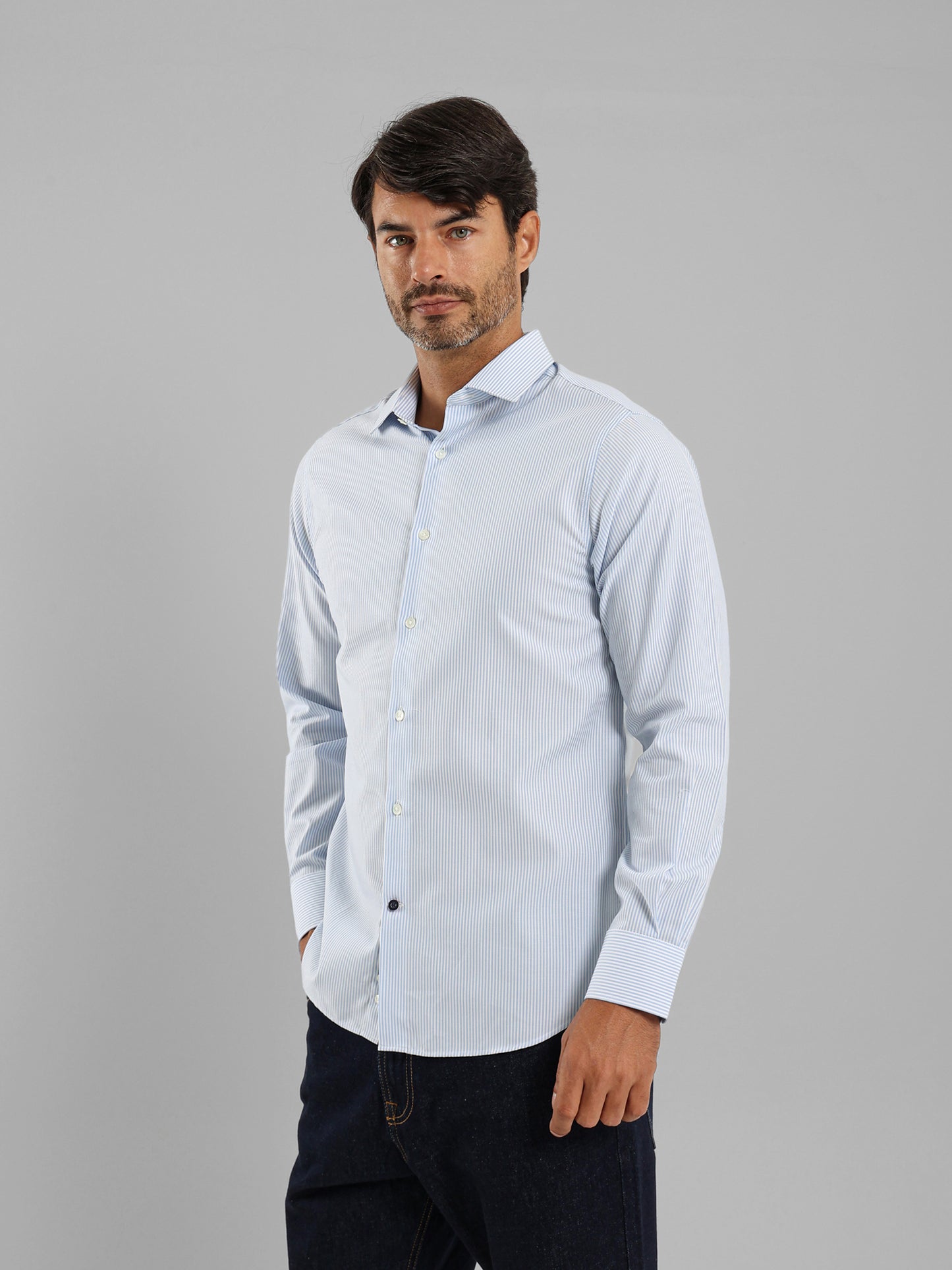 Thin Striped Long Sleeves Shirt
