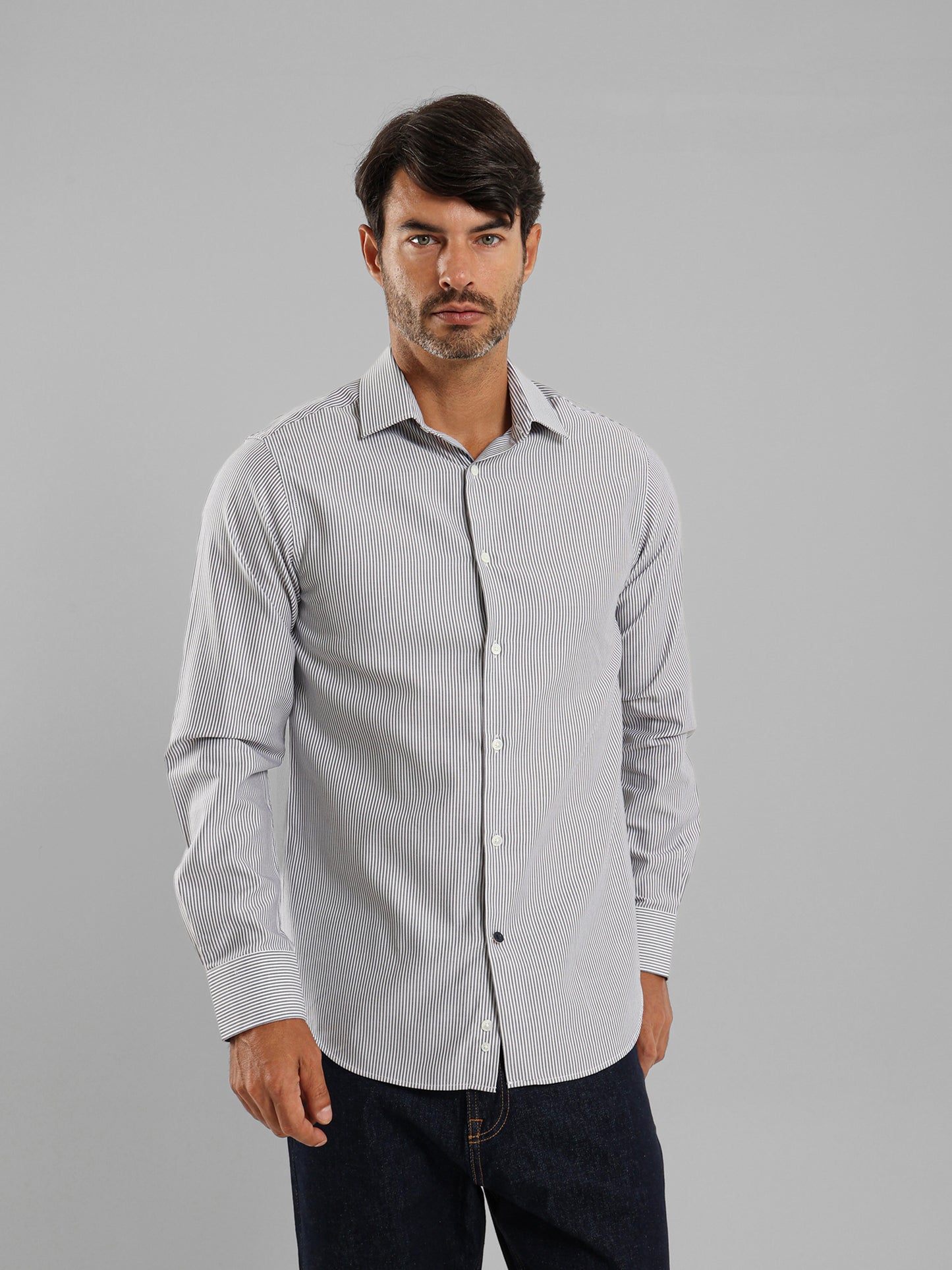Thin Striped Long Sleeves Shirt