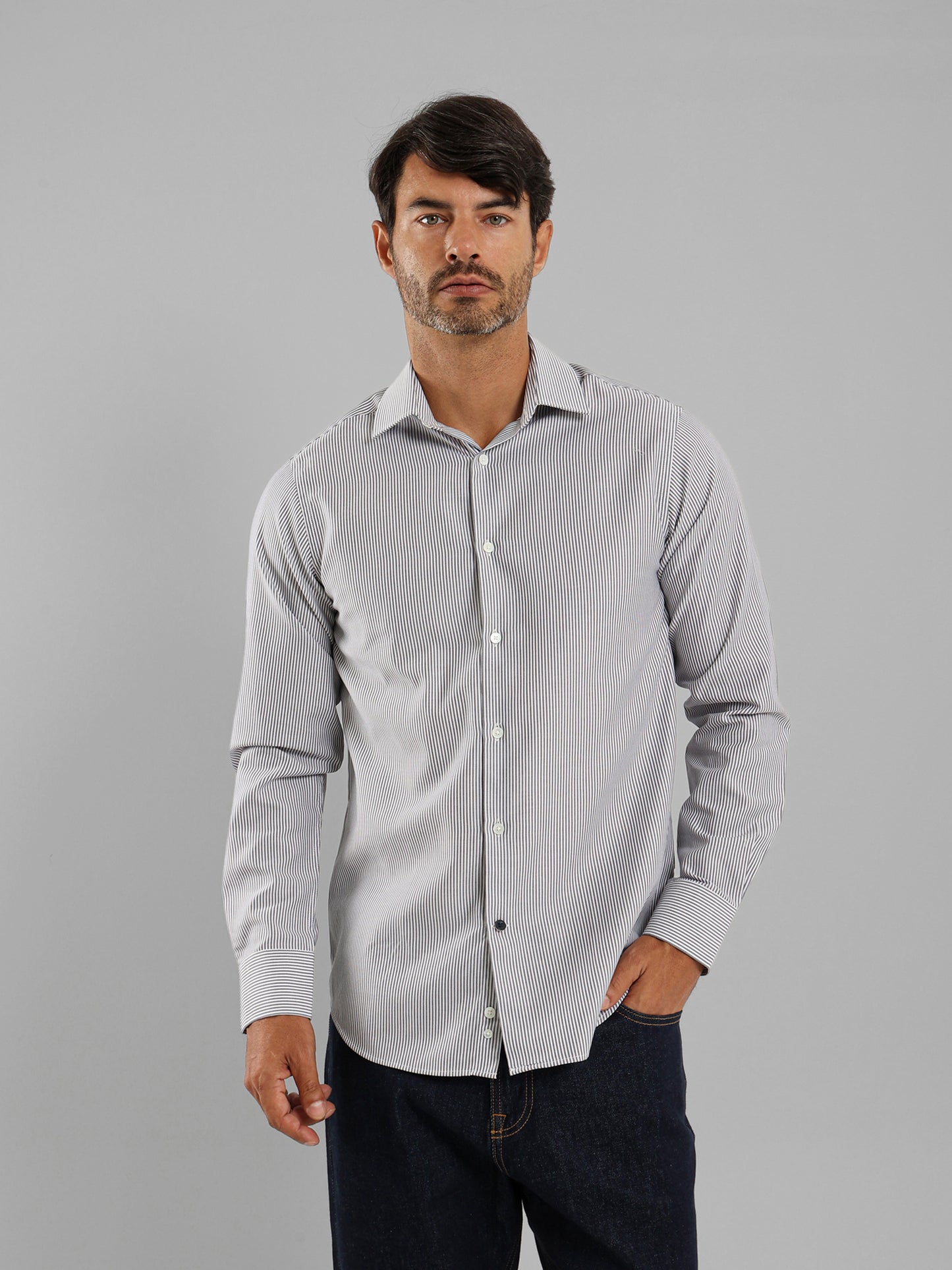 Thin Striped Long Sleeves Shirt