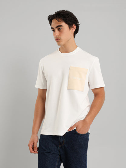 Contrast Pocket Round Neck T-Shirt