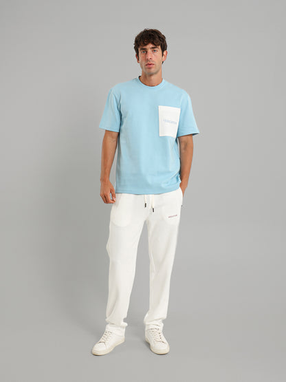 Contrast Pocket Round Neck T-Shirt
