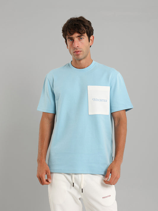 Contrast Pocket Round Neck T-Shirt
