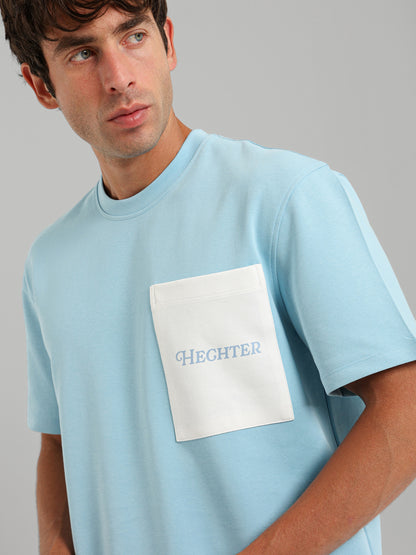 Contrast Pocket Round Neck T-Shirt
