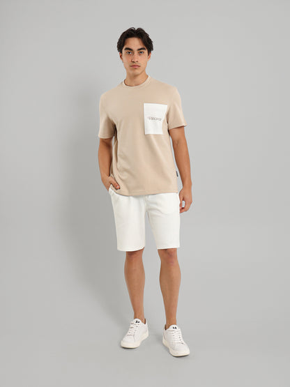 Contrast Pocket Round Neck T-Shirt