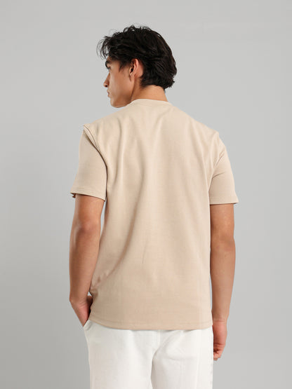 Contrast Pocket Round Neck T-Shirt