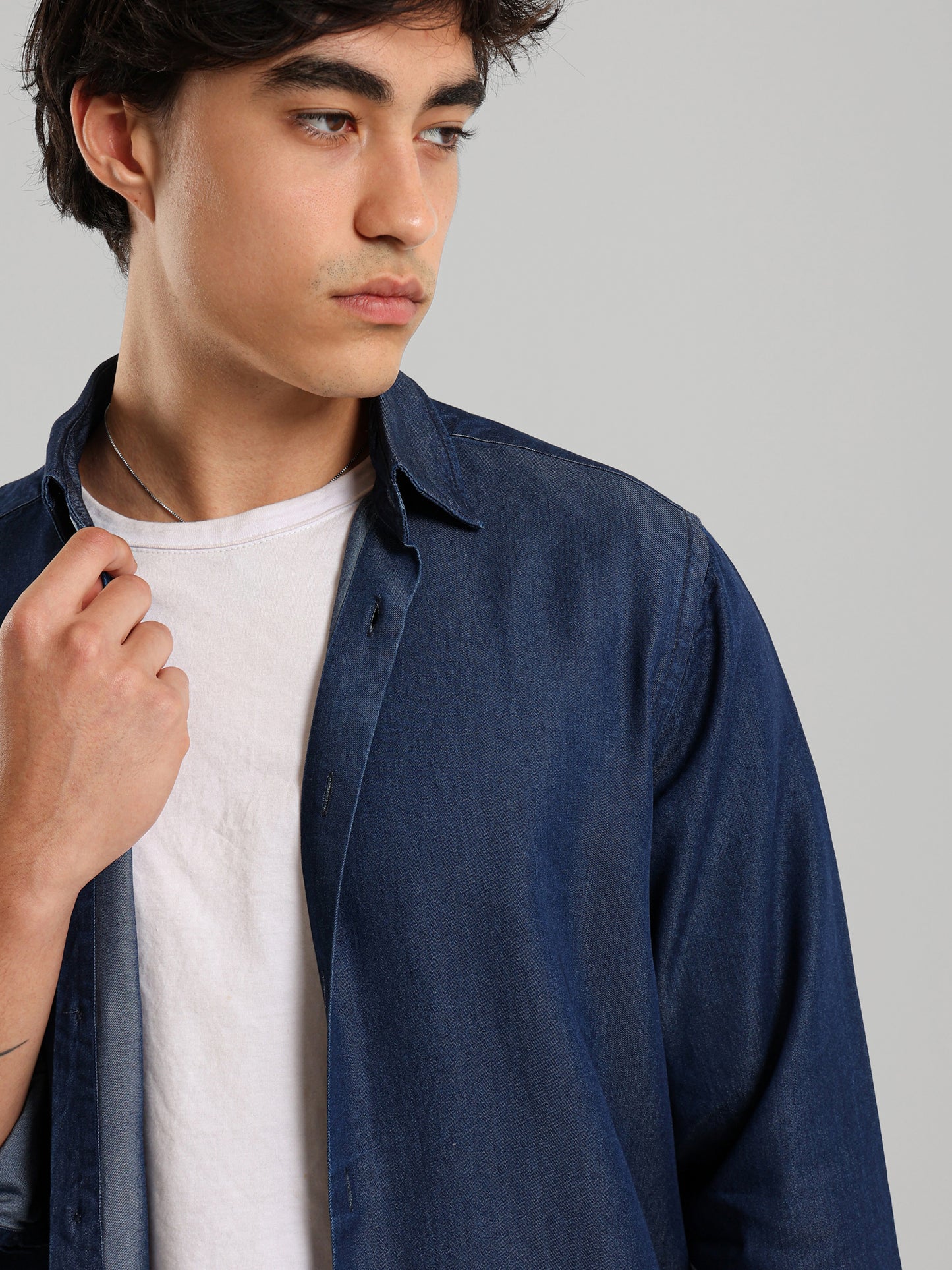 Kent Collar Plain Casual Shirt