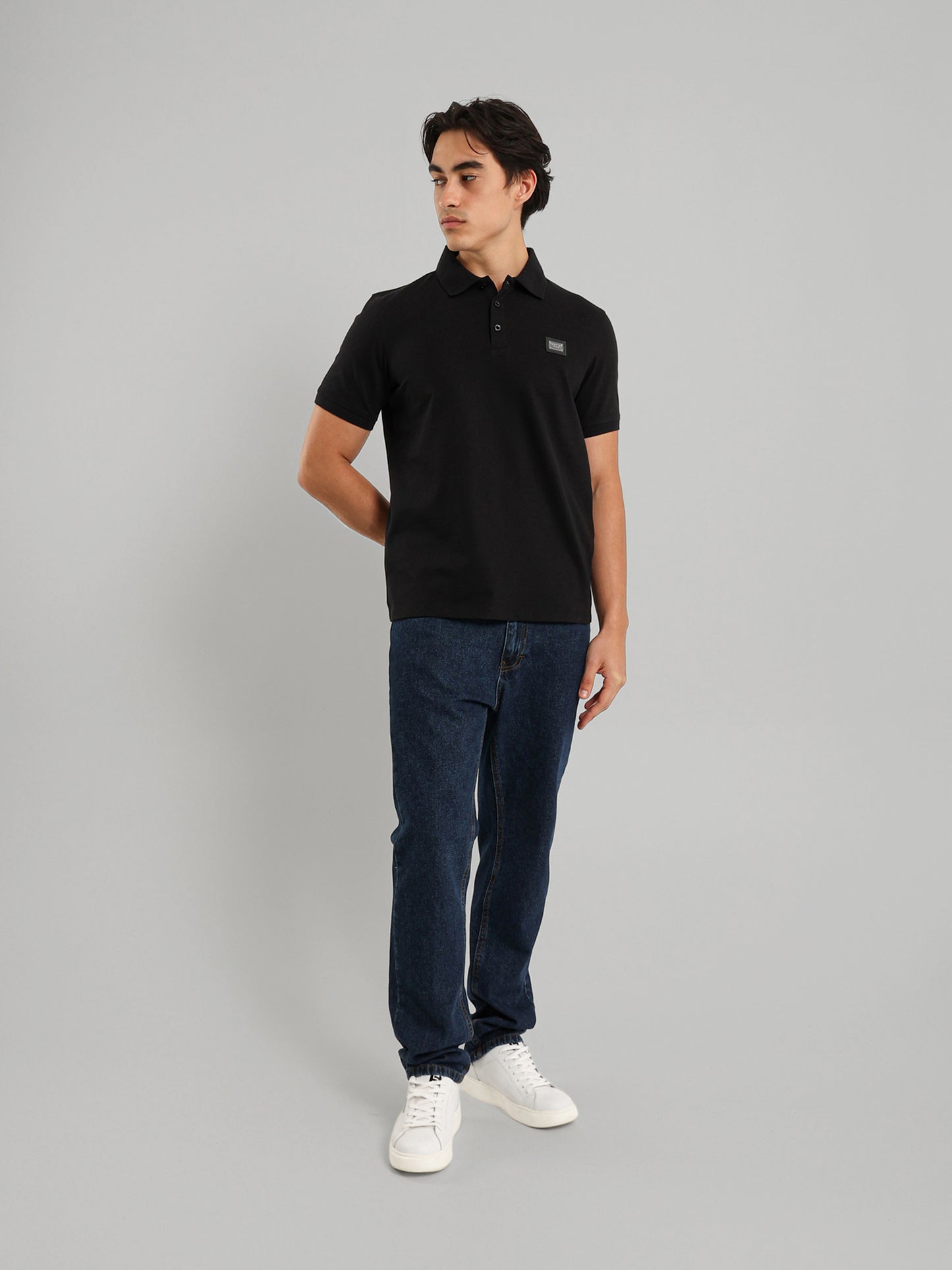 Button Through Placket Polo Shirt