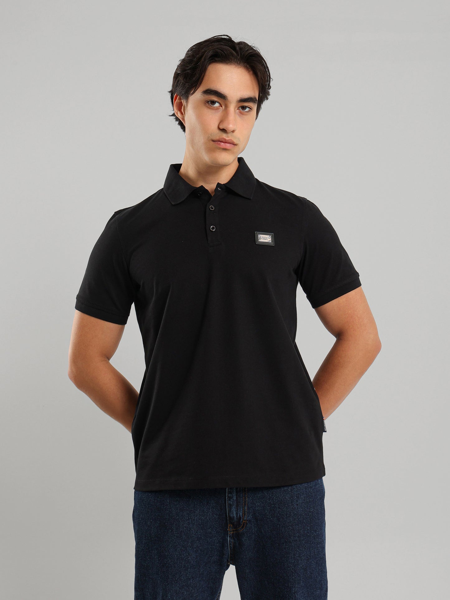 Button Through Placket Polo Shirt