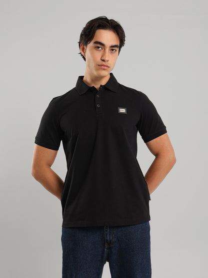 Button Through Placket Polo Shirt