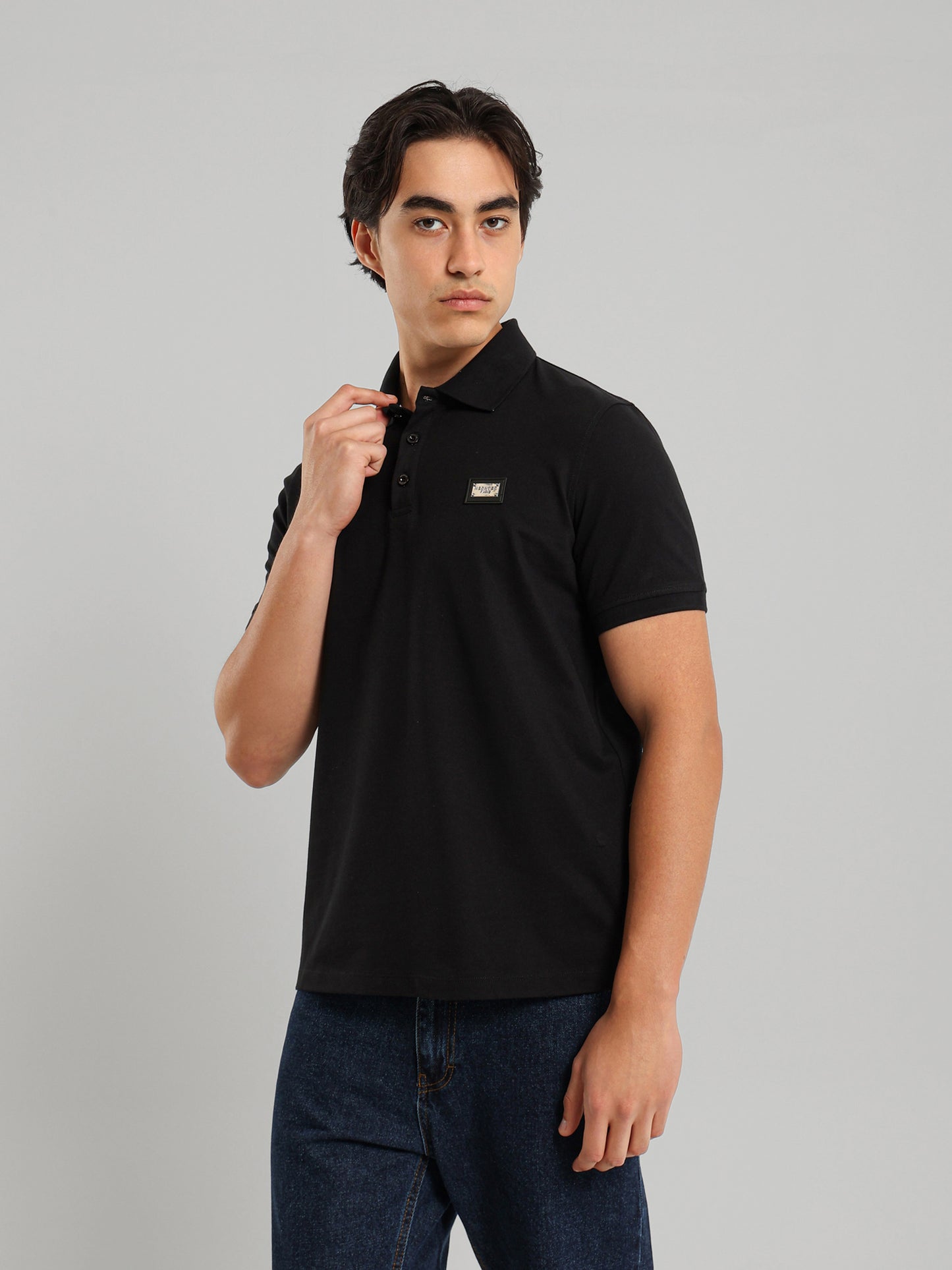 Button Through Placket Polo Shirt