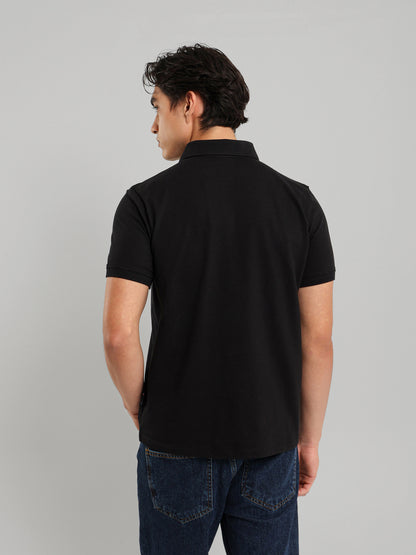 Button Through Placket Polo Shirt