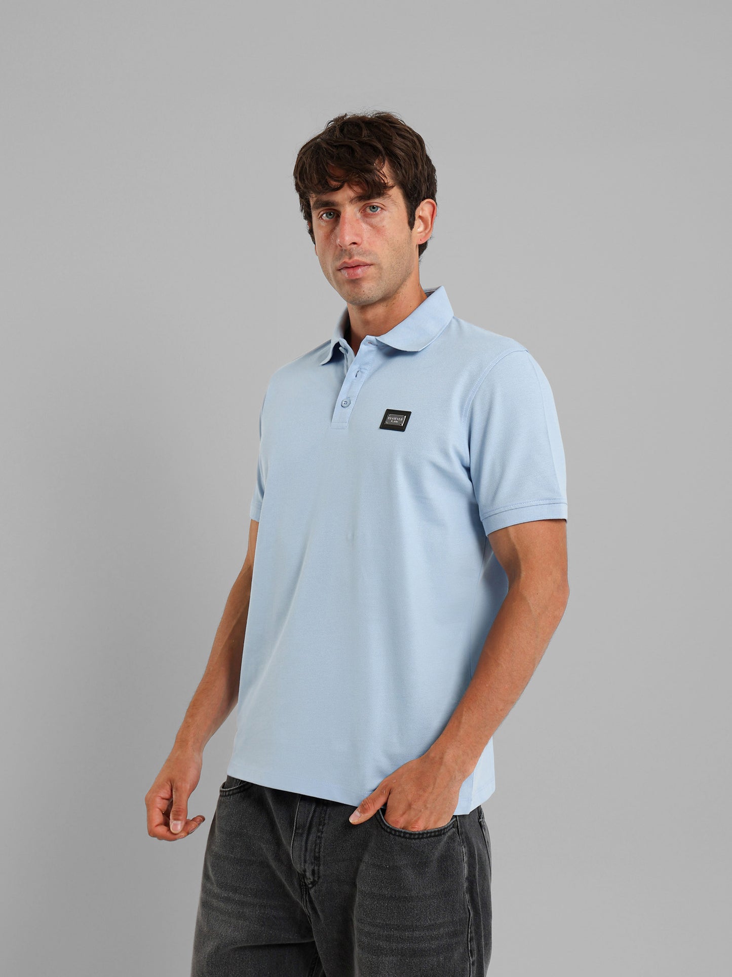 Button Through Placket Polo Shirt