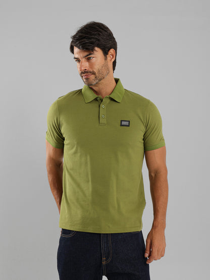 Button Through Placket Polo Shirt