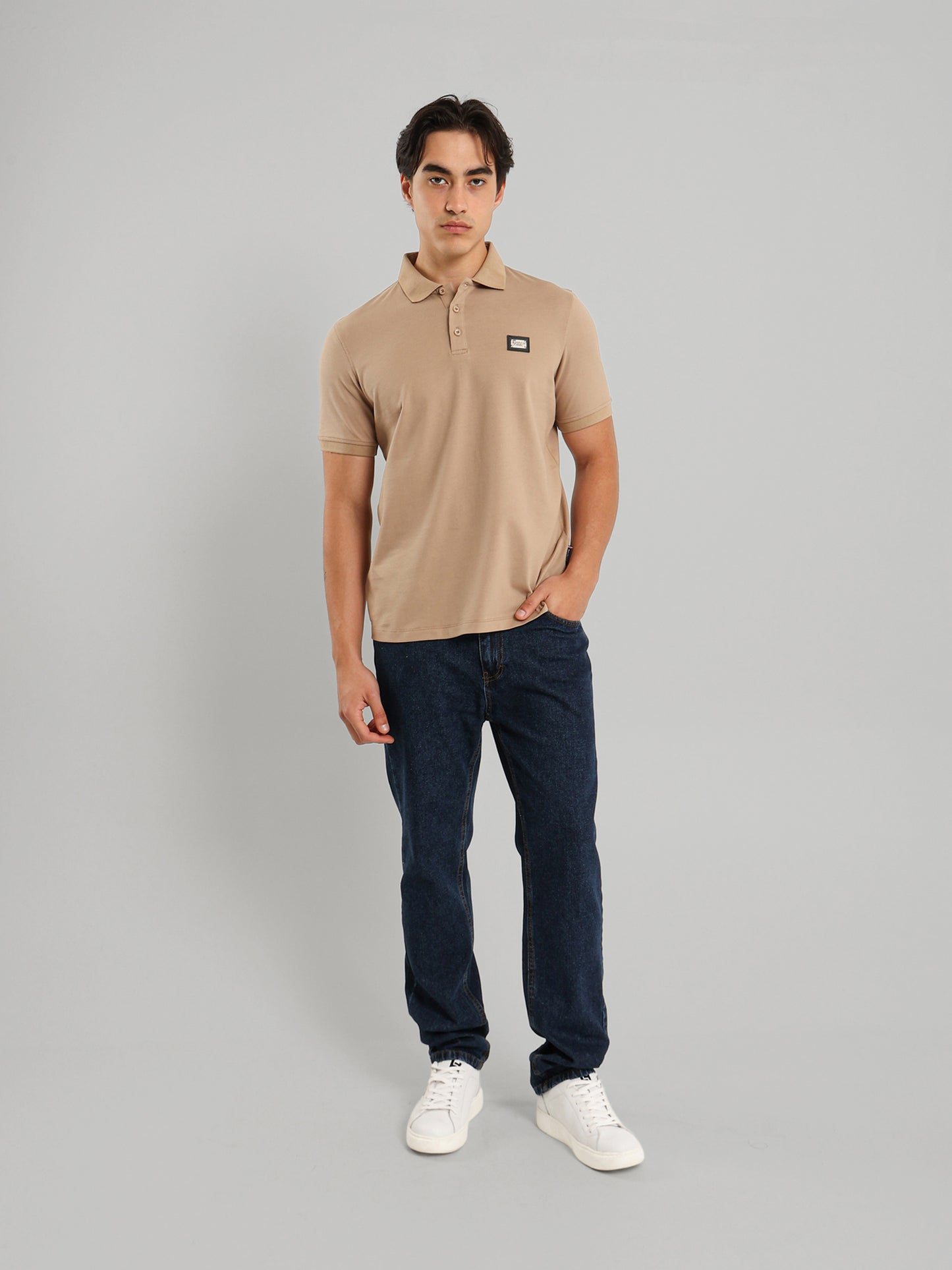 Button Through Placket Polo Shirt
