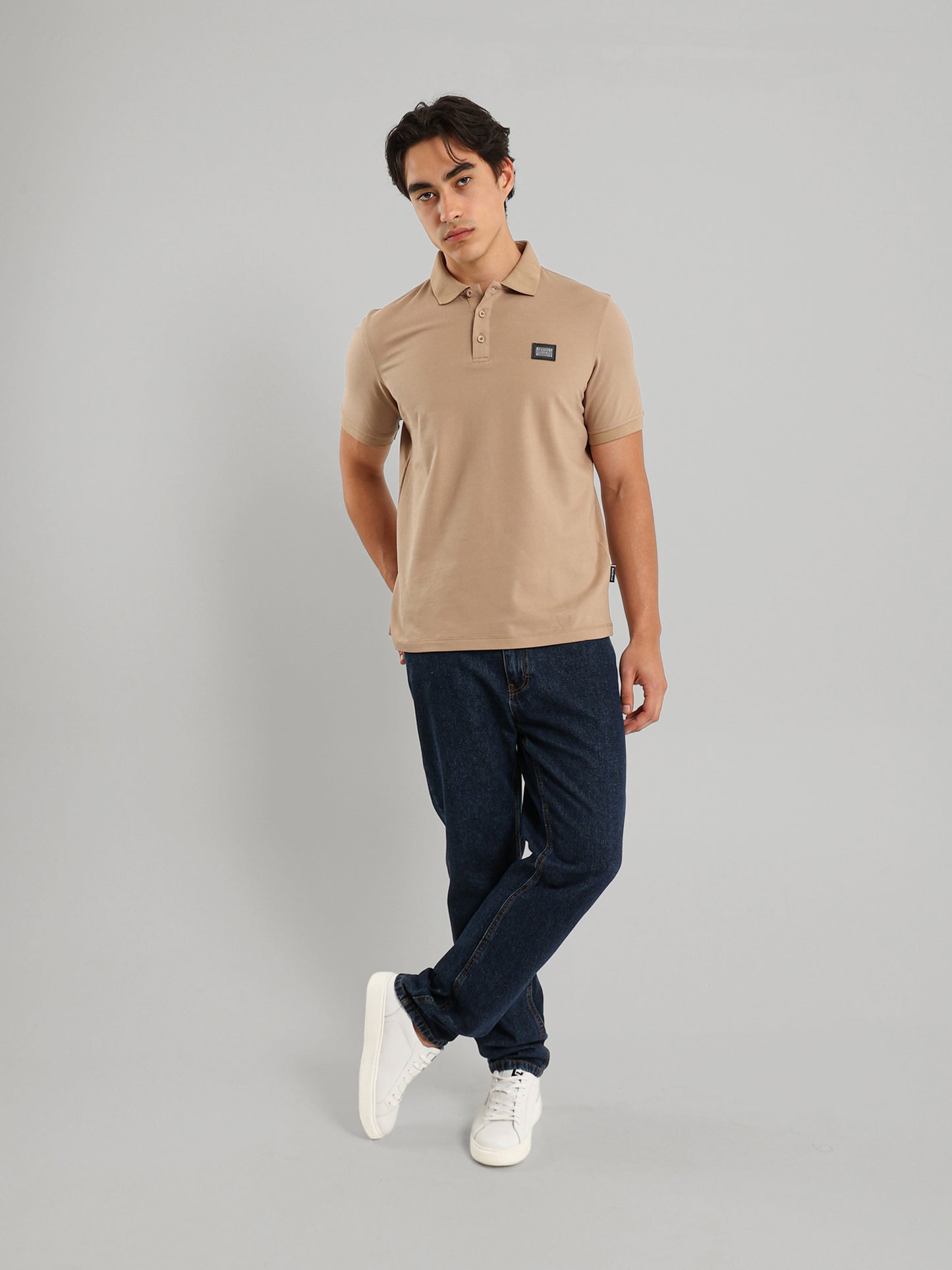 Button Through Placket Polo Shirt