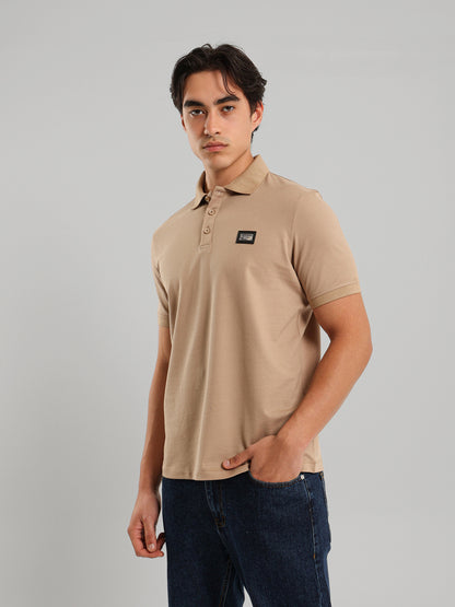 Button Through Placket Polo Shirt