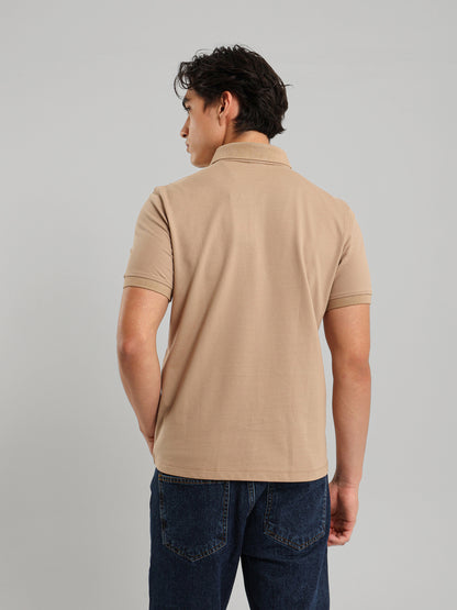 Button Through Placket Polo Shirt