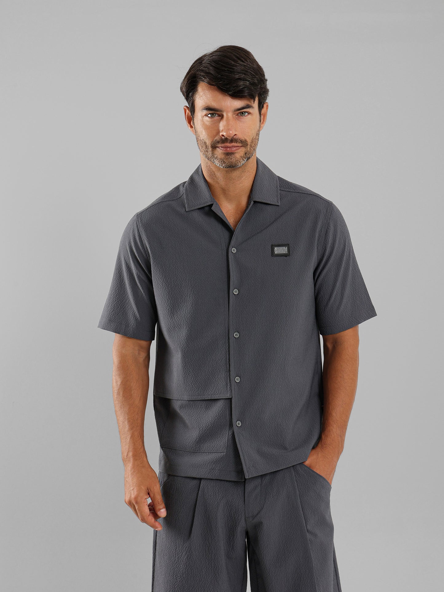 Front Buttons Short Sleeves Shirt