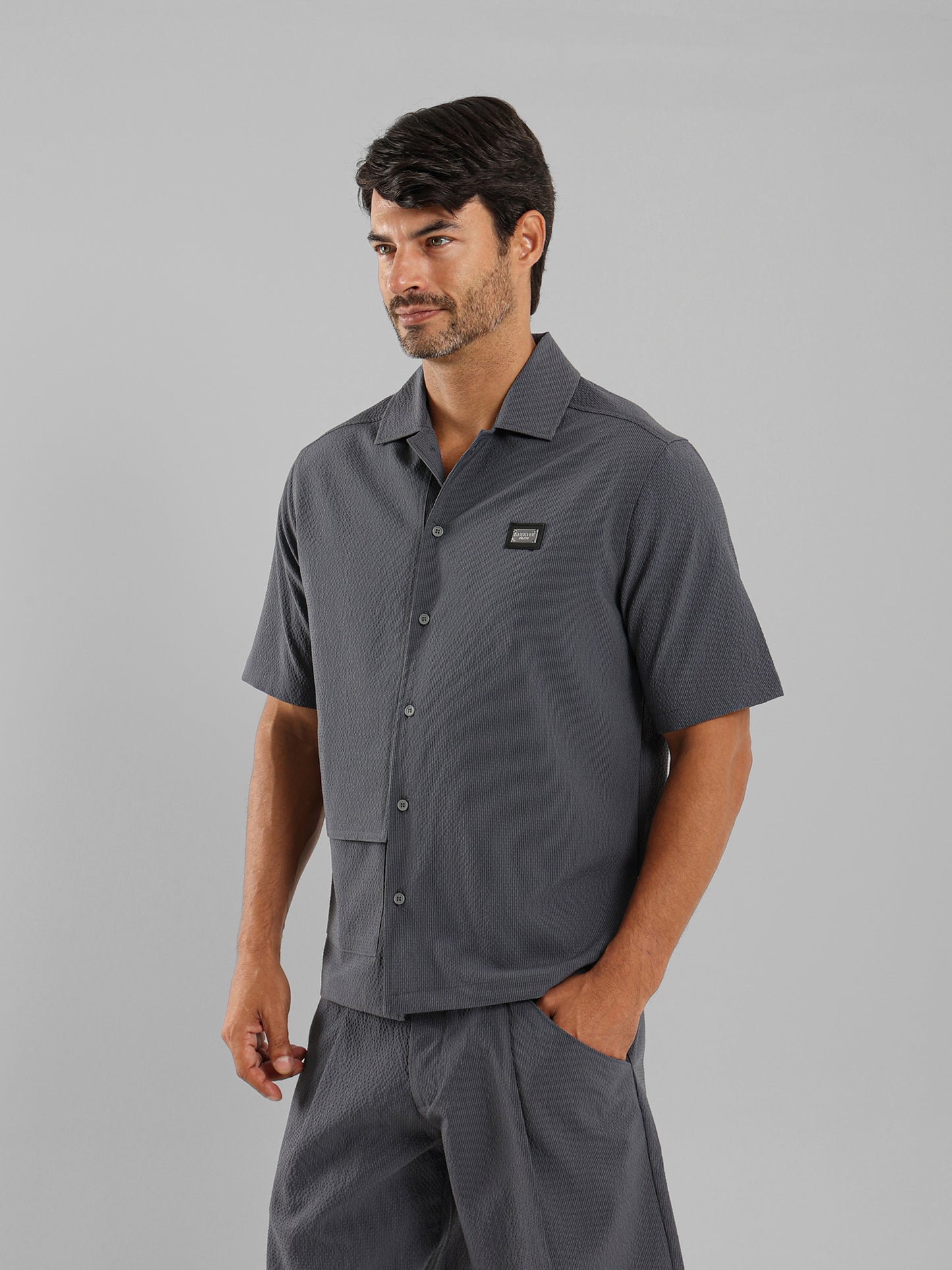 Front Buttons Short Sleeves Shirt